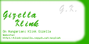 gizella klink business card